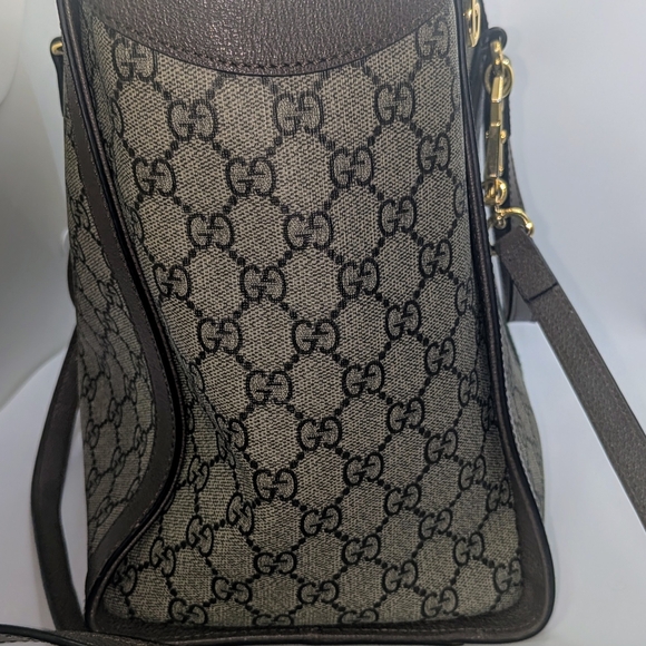 💢 Pristine 💢 Medium Gucci Ophidia Coated Canvas Supreme Stripe w Strap - Picture 4 of 9